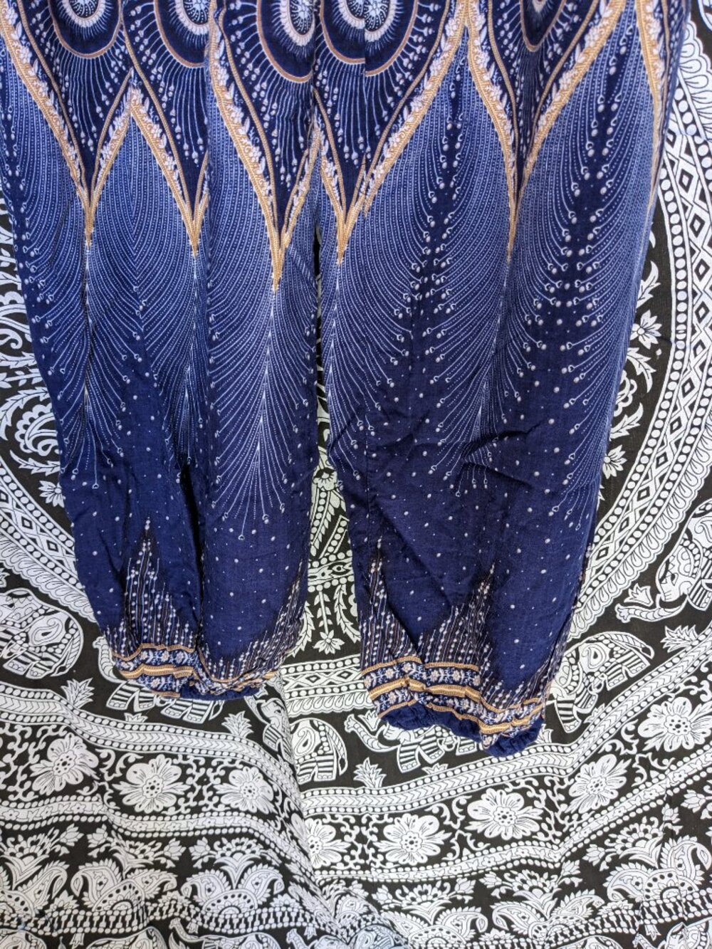 **Moving Sale** Blue Harem Pants Sz M/L - Picture 4 of 4